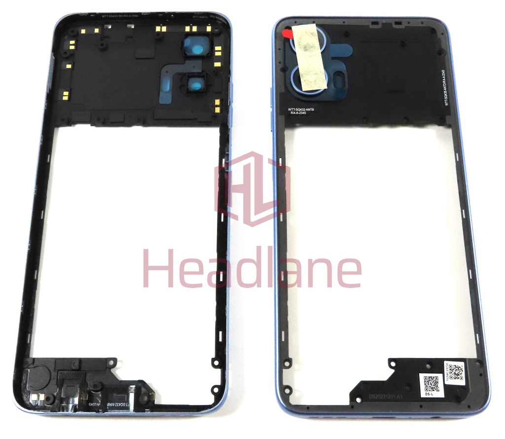 Motorola XT2363 Moto G34 5G Middle Cover / Chassis / Frame - Blue