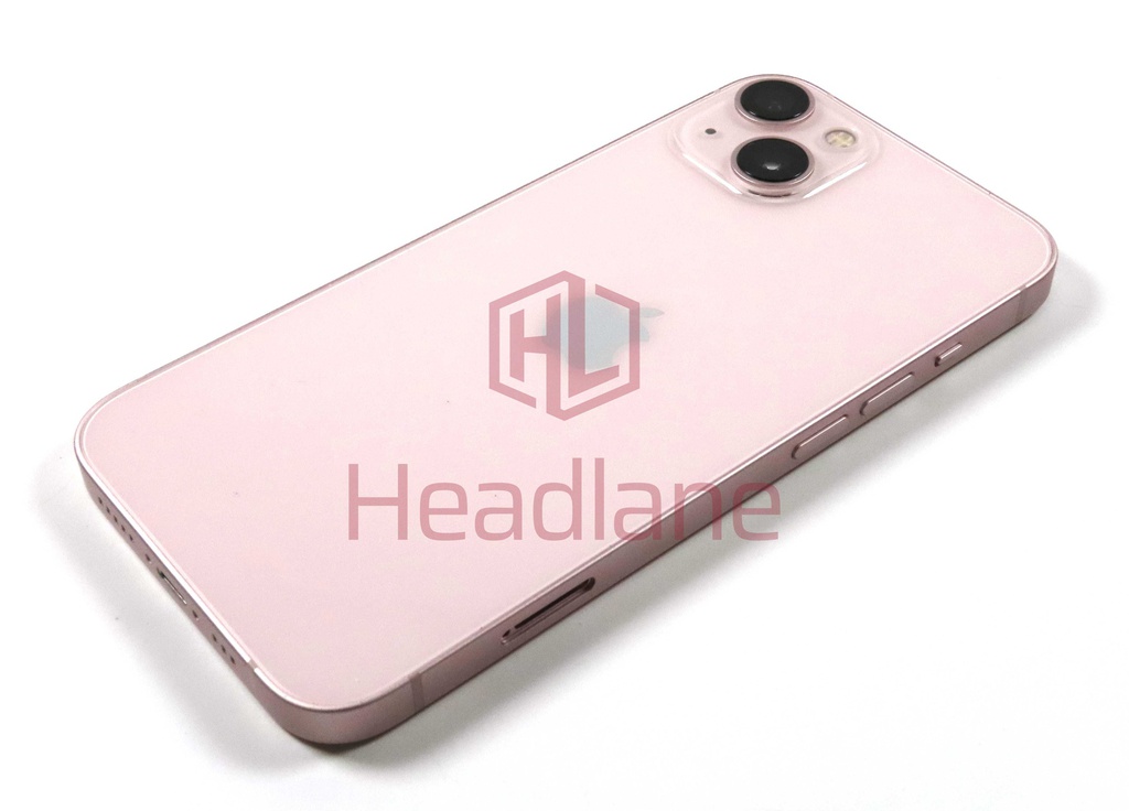 iPhone 13 Back / Battery Cover + Small Parts - Pink (Pulled - Grade A)