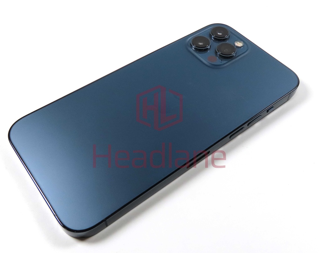 iPhone 12 Pro Max Back / Battery Cover + Small Parts - Blue (Pulled - Grade A)