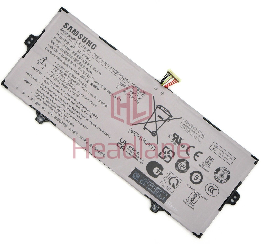 Samsung NP750XDA NP750XGJ NP750XGK NP750XGL NP754XGK NP755XDA Galaxy Book 15&quot;/ Book4 15.6&quot; / Book 4G LTE 15.6&quot; AA-PBSN4AT 3530MaH 54.4Wh Battery