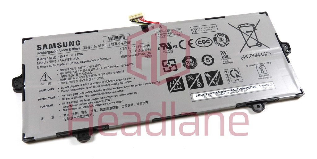 Samsung NP940X5M Notebook 9 Pro 15" AA-PBTN4LR 54Wh Internal Battery