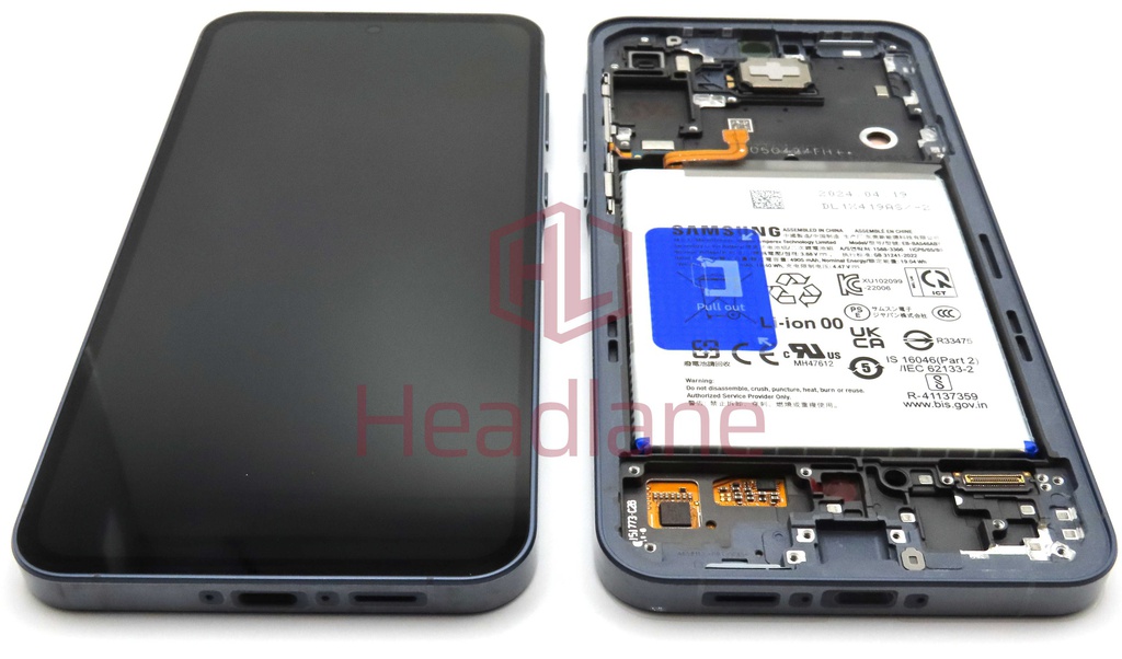 Samsung SM-A556 Galaxy A55 5G LCD Display / Screen + Touch + Battery - Black (Awesome Navy)