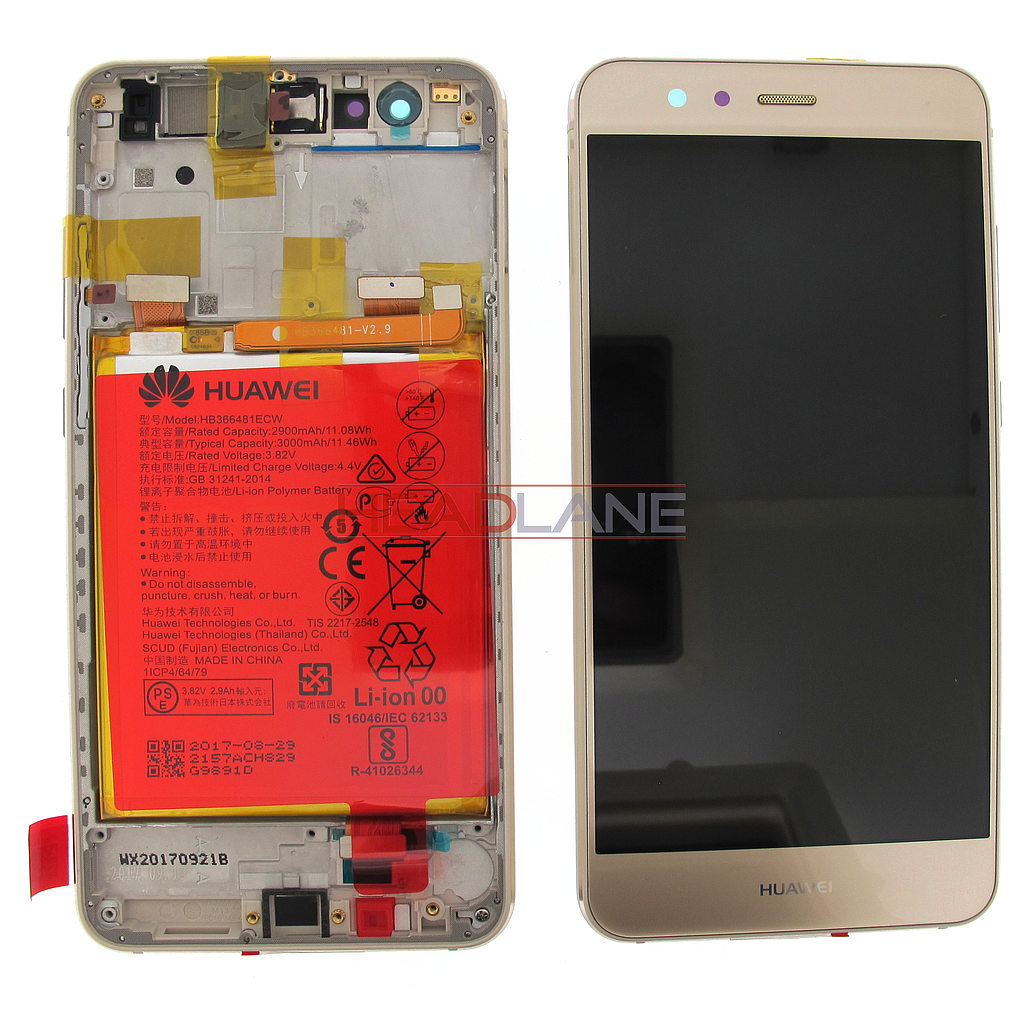 Huawei P10 Lite LCD Display / Screen + Touch + Battery Assembly - Gold