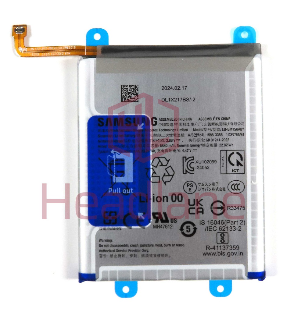 Samsung SM-M156 M356 Galaxy M15 M35 5G EB-BM156ABY 6000mAh Internal Battery