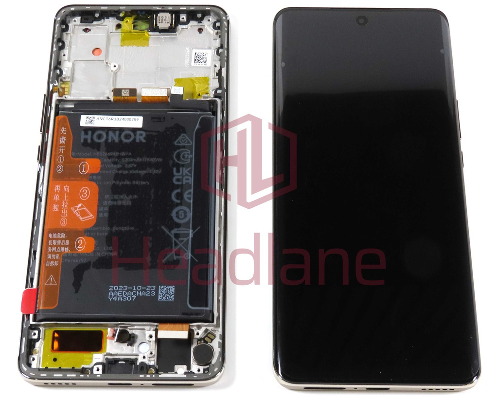Honor Magic6 Lite LCD Display / Screen + Touch + HB526694EHW Battery - Orange