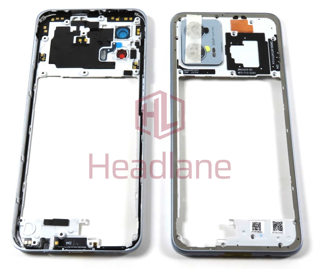 Motorola XT2335 Moto G53 Back / Middle Cover / Chassis - Silver