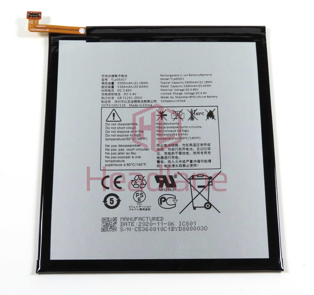 Alcatel 8094T 3T 10 TLp053C1 5500mAh Internal Battery