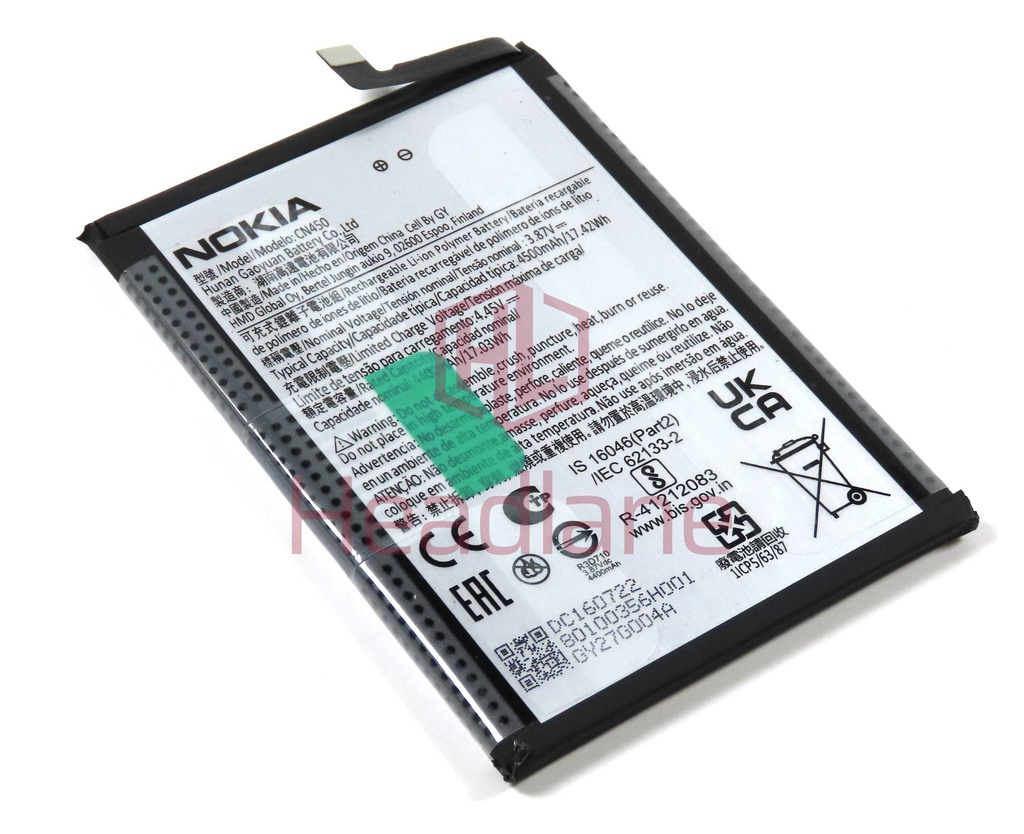 Nokia TA-1475 TA-1479 TA-1481 TA-1490 G60 CN450 4500mAh Internal Battery
