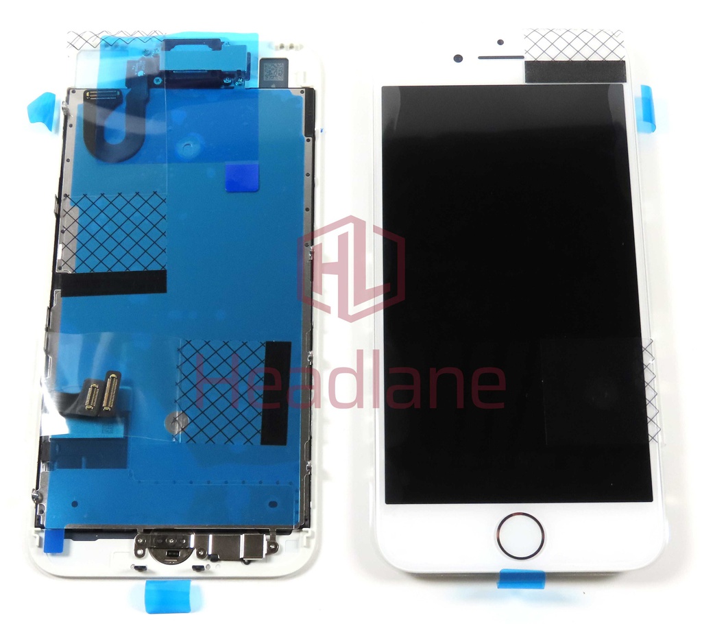 Apple iPhone 7 LCD Display / Screen + Touch - White (Original / Service Stock) *Home button not usable*