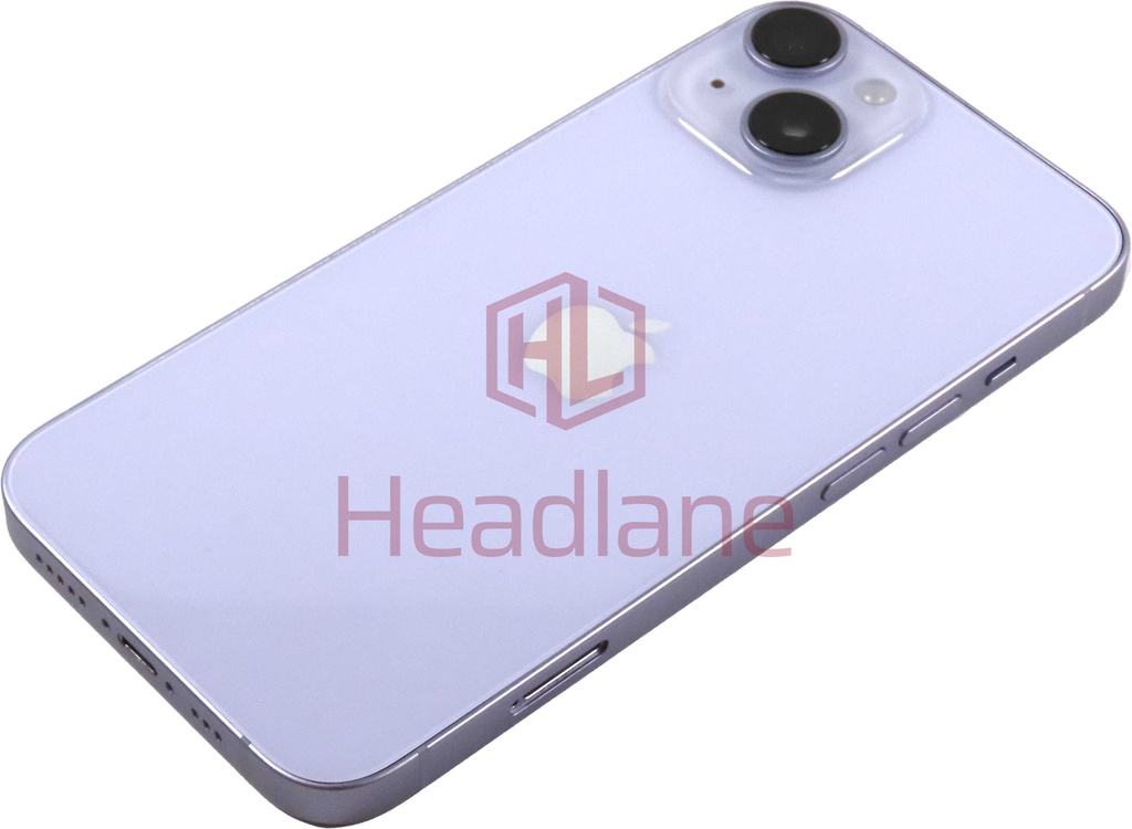 iPhone 14 Back / Battery Cover + Small Parts - Purple (Pulled - Grade A)