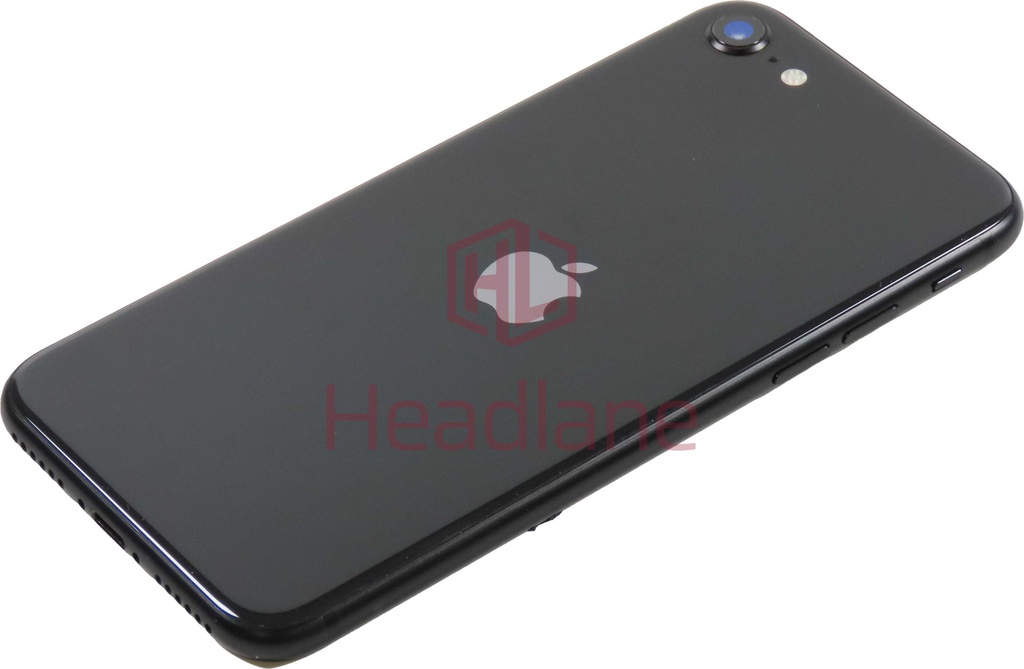 iPhone SE (2nd Gen) Back / Battery Cover + Small Parts - Black (Pulled - Grade A)