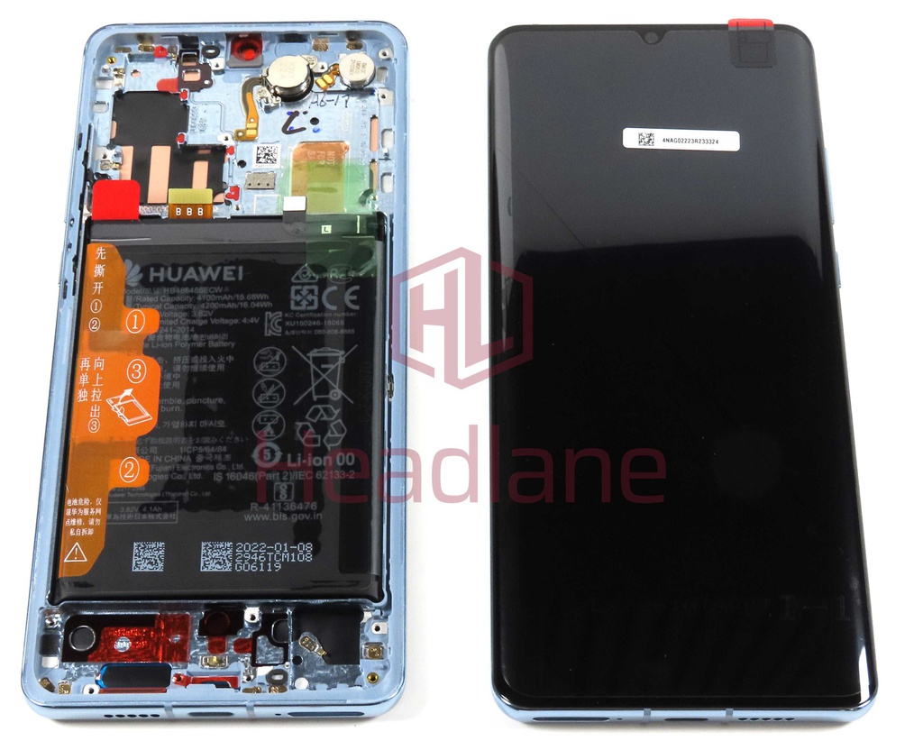 Huawei P30 Pro LCD Display / Screen + Touch + HB486486ECW Battery - Breathing Crystal (B Grade)