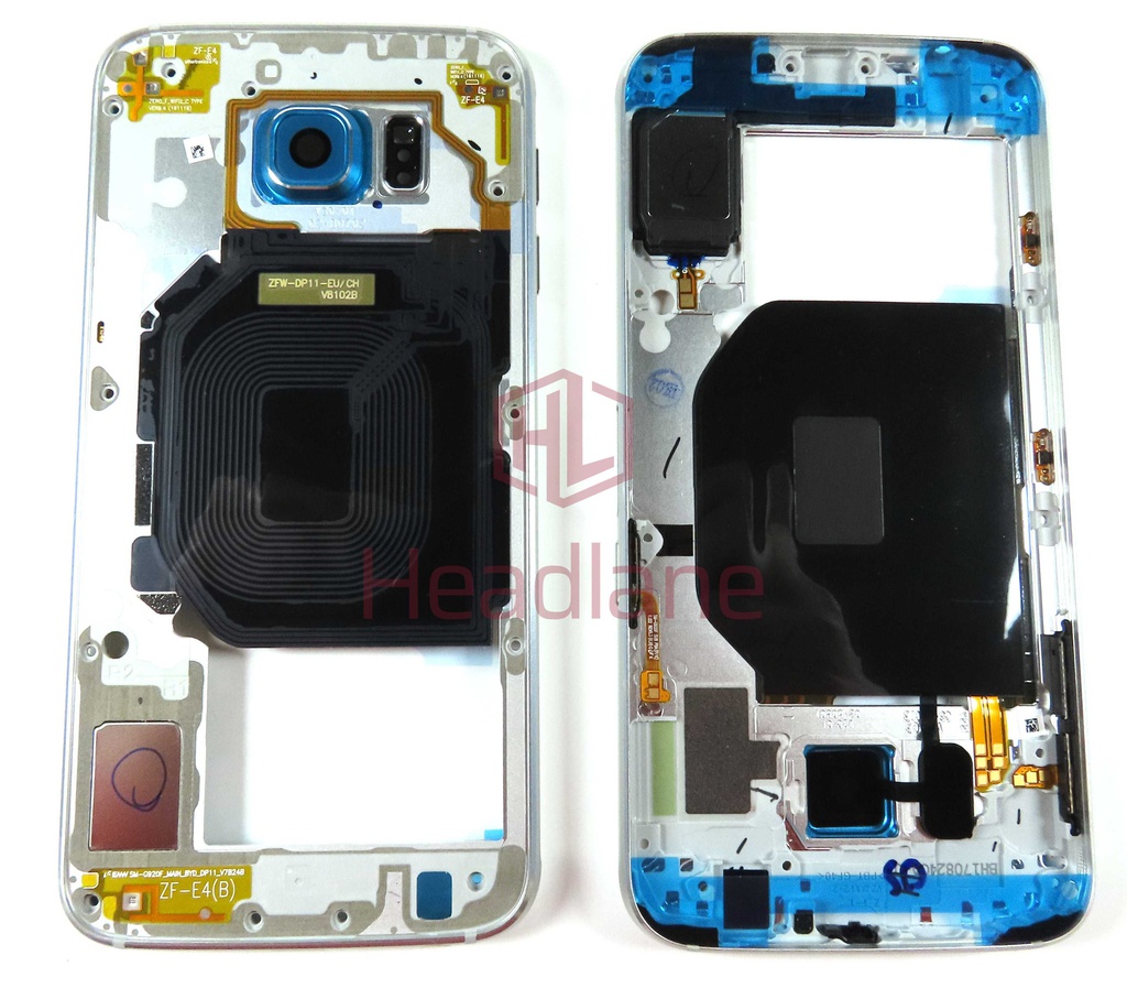 Samsung SM-G920F Galaxy S6 Middle Cover / Chassis - Blue