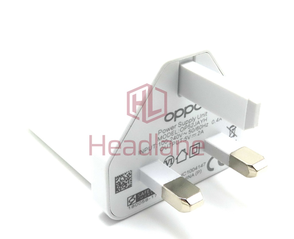 Oppo OP52JAYH 10W 5V 2A Charger Head - White (UK 3 Pin)
