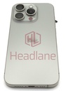 iPhone 15 Pro Back / Battery Cover + Small Parts - Natural Titanium (Pulled - Grade A)