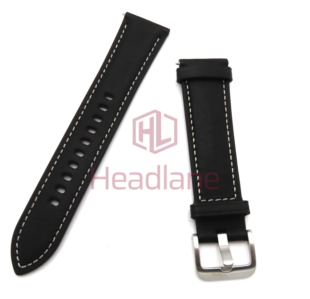 Samsung SM-R840 R845 Galaxy Watch3 Watch Strap Set - Black (Small)