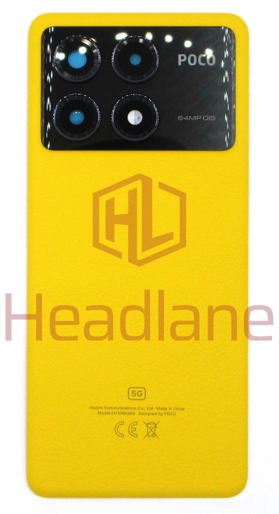 Xiaomi Poco X6 Pro 5G Back / Battery Cover - Yellow