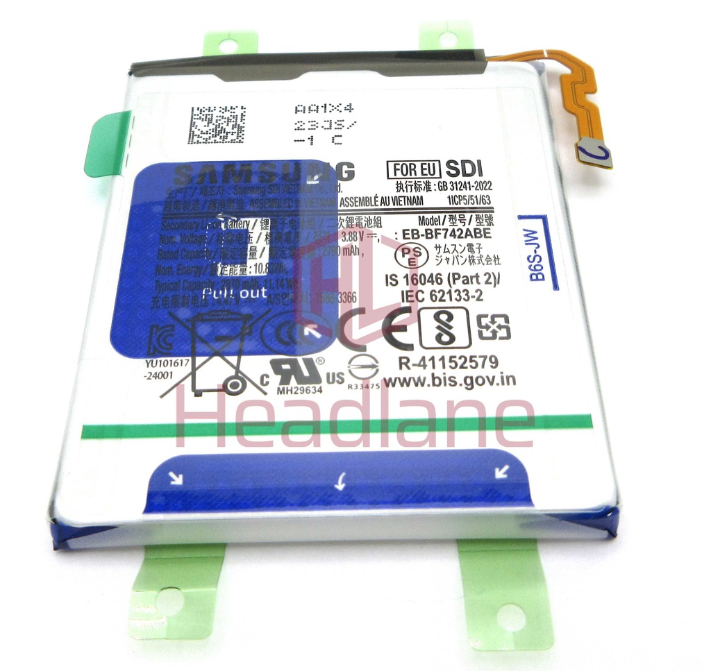 Samsung SM-F741 Galaxy Z Flip6 5G EB-BF742ABE 2870mAh Main Internal Battery