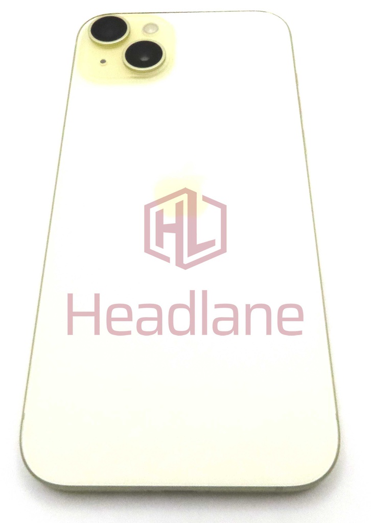 iPhone 15 Plus Back / Battery Cover + Small Parts - Yellow (Pulled - Grade B)