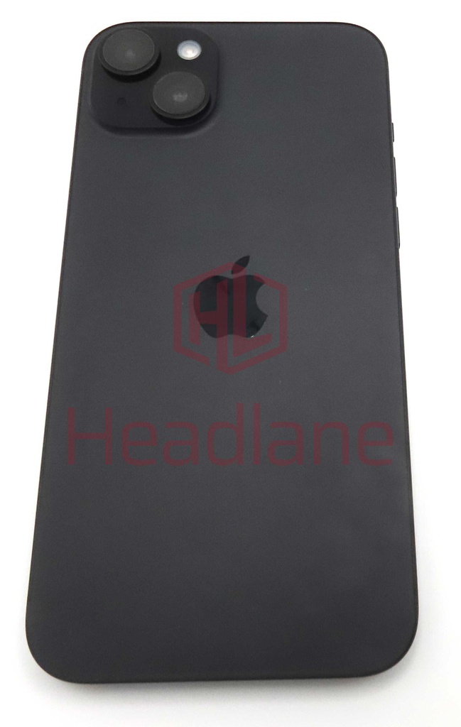 iPhone 15 Plus Back / Battery Cover + Small Parts - Black (Pulled - Grade B)