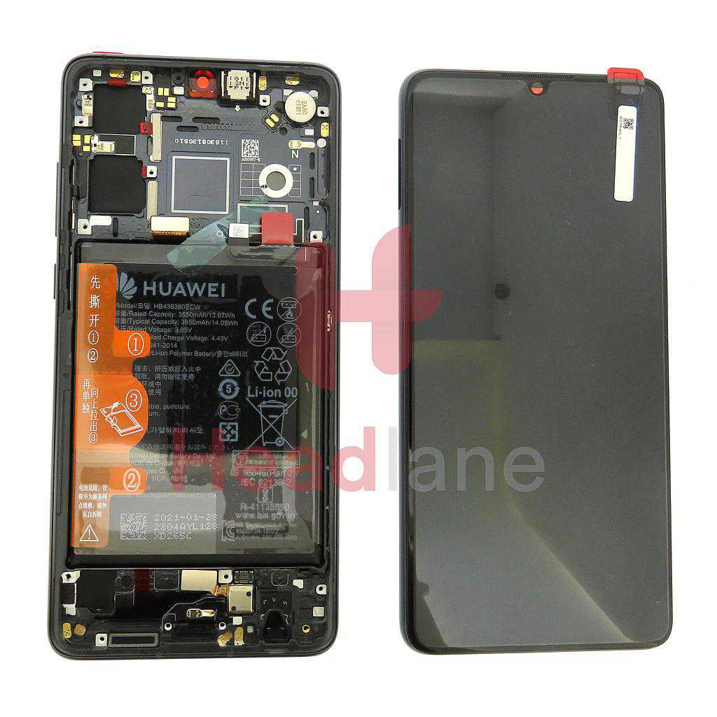 Huawei P30 LCD Display / Screen + Touch + Battery Assembly - Black (Old Version) (No Box)