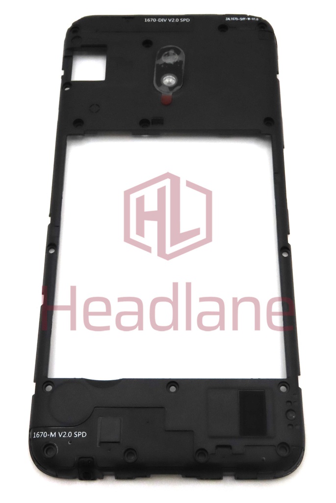 Nokia TA-1183 TA-1188 2.2 Middle Cover / Chassis - Black (Single SIM)