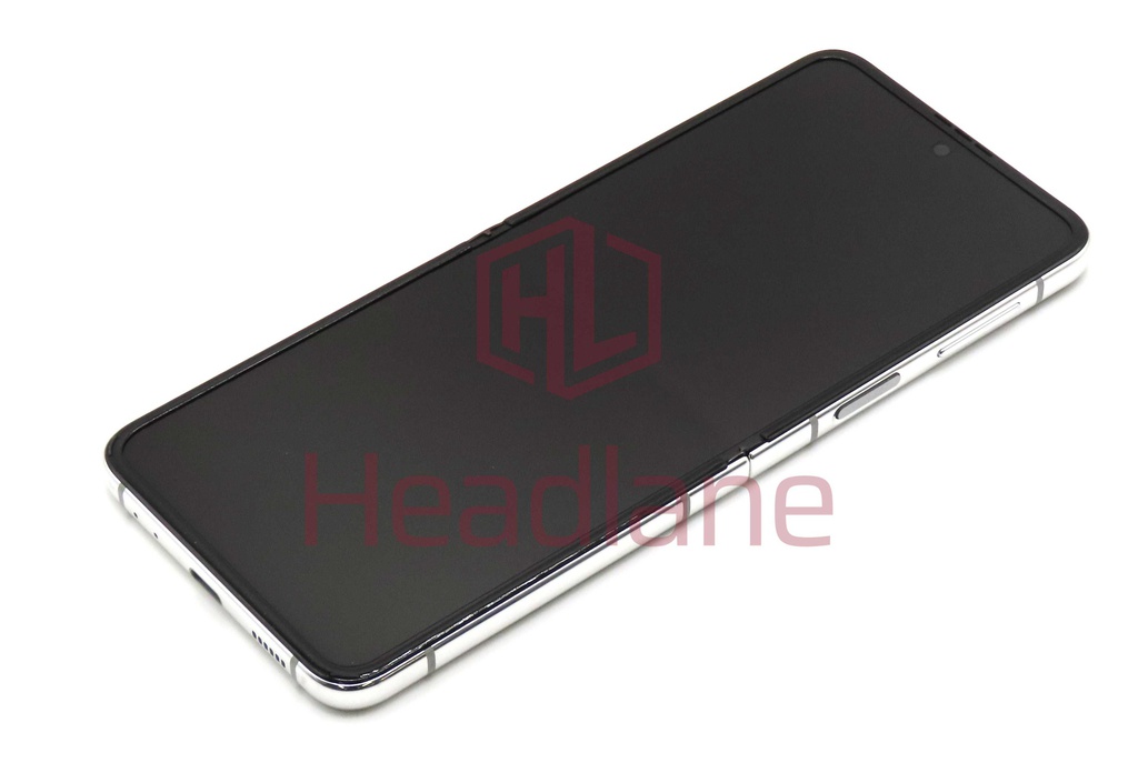 Samsung SM-F711 Galaxy Z Flip3 5G LCD Display / Screen + Touch - Bespoke Silver (No Camera)