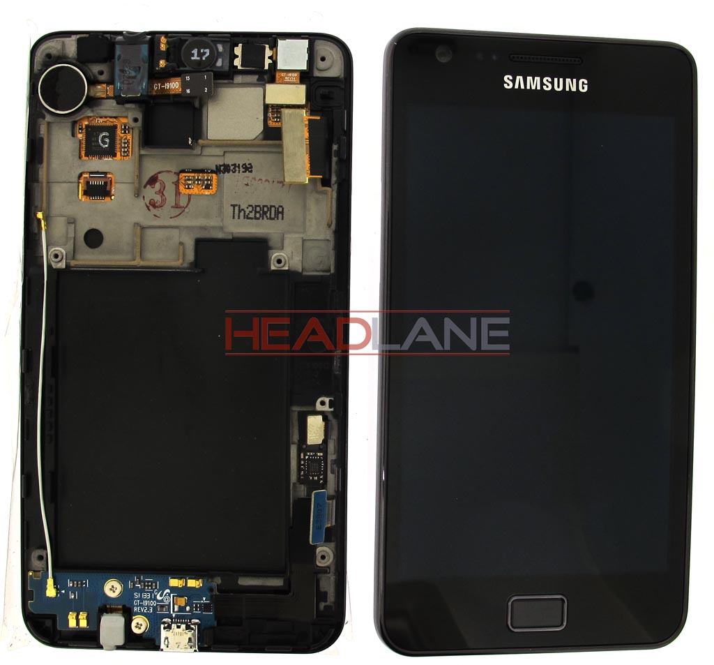 Samsung GT-I9100G Galaxy S2 LCD Display / Screen + Touch - Black