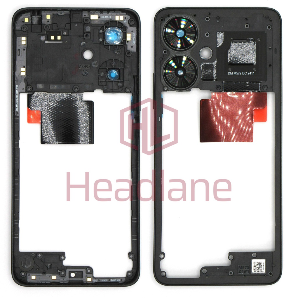 Xiaomi Redmi 13C 5G Middle Cover / Chassis - Black