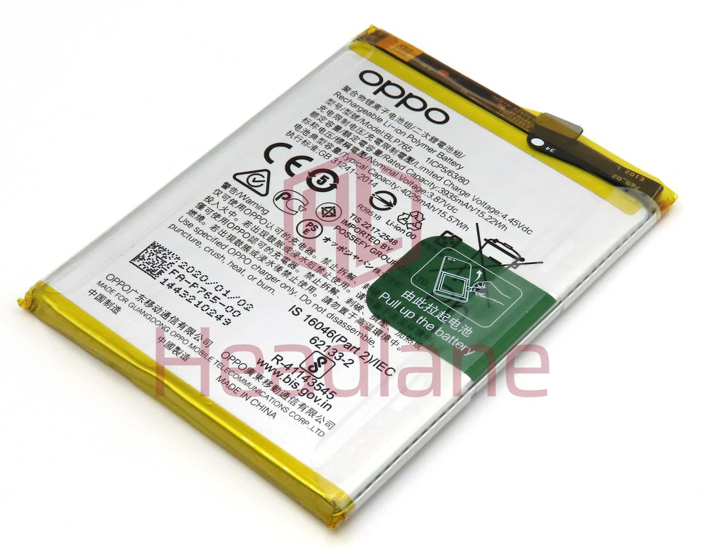Oppo PCPM00 CPH2001 CPH2021 CPH2043 A91 Reno3 BLP765 4025mAh Battery