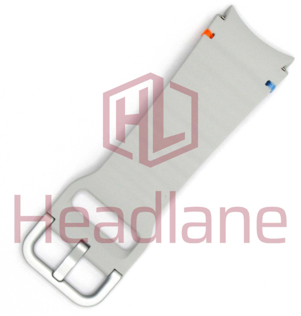 Samsung SM-L300 SM-L305 SM-L310 SM-L315 Galaxy Watch7 Rubber Buckle Strap - Silver