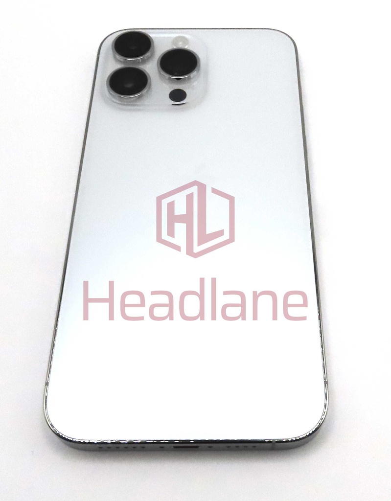 iPhone 14 Pro Max Back / Battery Cover + Small Parts - Silver (Pulled - Grade B)