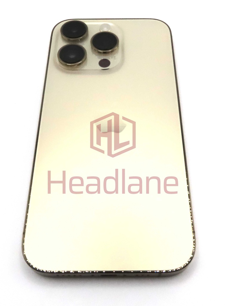 iPhone 14 Pro Back / Battery Cover + Small Parts - Gold (Pulled - Grade A)