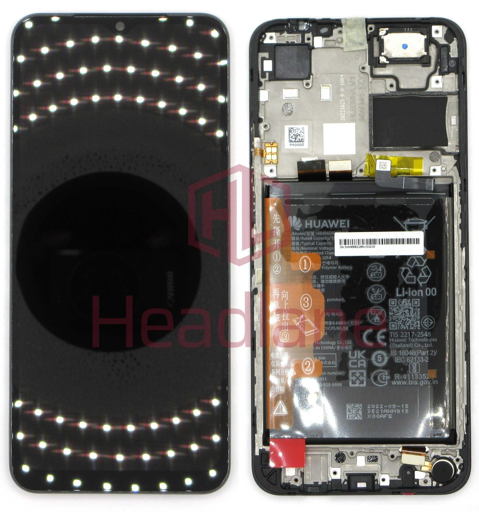Huawei nova Y61 LCD Display / Screen + Touch + Battery - Black