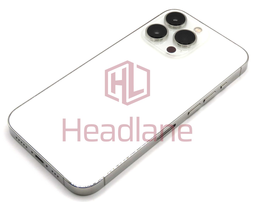 iPhone 13 Pro Back / Battery Cover + Small Parts - Silver (Pulled - Grade B)