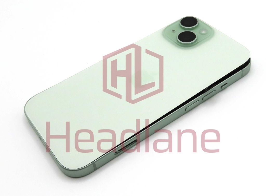 iPhone 15 Back / Battery Cover + Small Parts - Green (Pulled - Grade A)