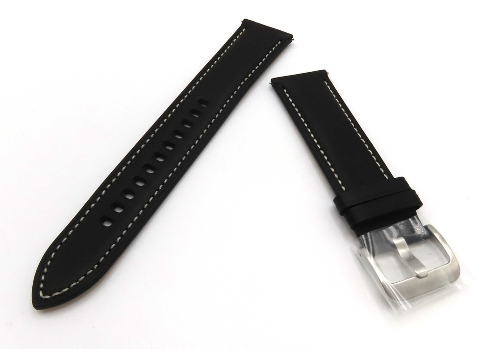 Samsung SM-R840 R845 Galaxy Watch3 Watch Strap Set - Black (Medium / Large)