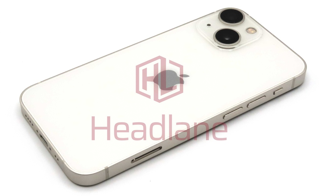 Apple iPhone 13 Mini Back / Battery Cover + Small Parts - Starlight (Pulled - Grade B)