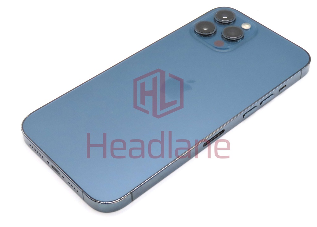 iPhone 12 Pro Max Back / Battery Cover + Small Parts - Blue (Pulled - Grade C)
