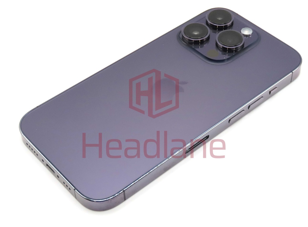 iPhone 14 Pro Back / Battery Cover + Small Parts - Purple (Pulled - Grade B)