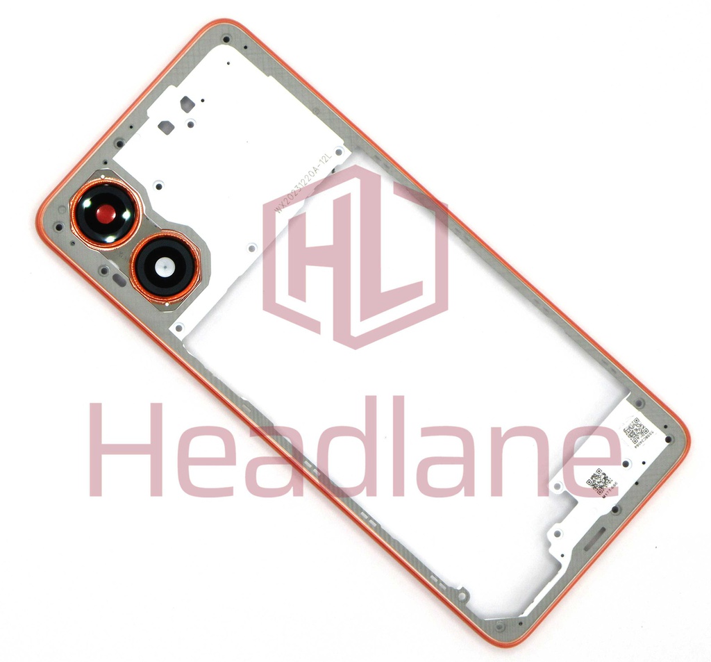 Motorola XT2421-3 XT2421-4 XT2421-5 Moto G04 Middle Cover / Chassis - Sunrise Orange
