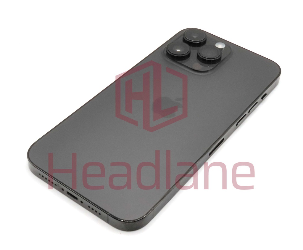 iPhone 14 Pro Max Back / Battery Cover + Small Parts - Black (Pulled - Grade B)