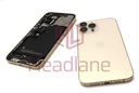 iPhone 13 Pro Max Back / Battery Cover + Small Parts - Gold (Pulled - Grade C)