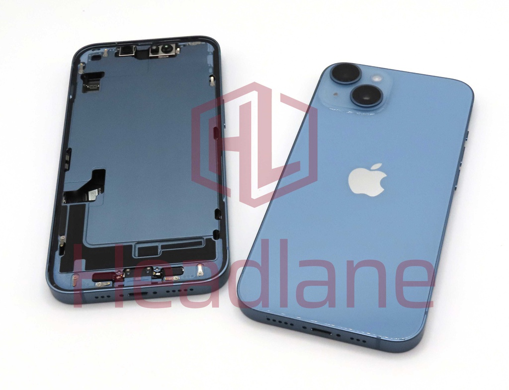 iPhone 14 Back / Battery Cover + Small Parts - Blue (Pulled - Grade A)