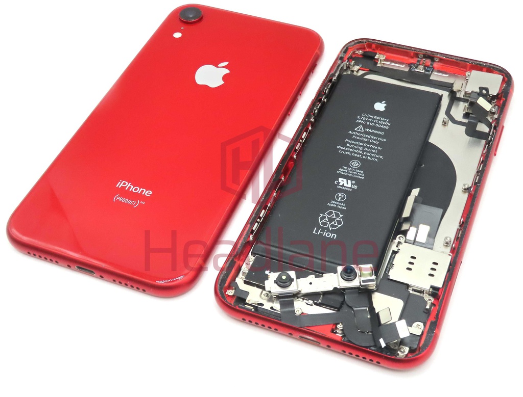 Apple iPhone XR Back / Battery Cover + Small Parts - Red (Pulled - Grade C)