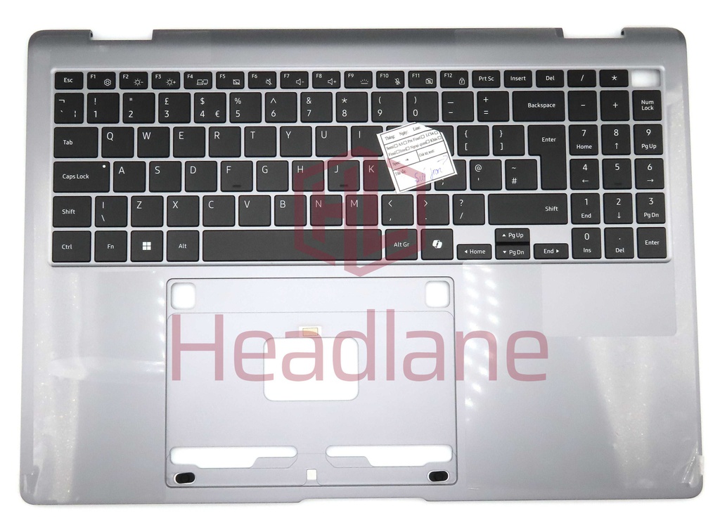 Samsung NP960QHA Galaxy Book5 Pro 360 Top Cover + Keyboard - Grey (UK QWERTY)