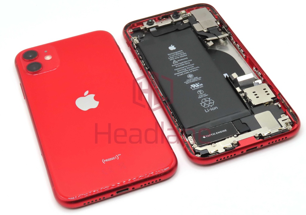 Apple iPhone 11 Back / Battery Cover + Small Parts - Red (Pulled - Grade C)