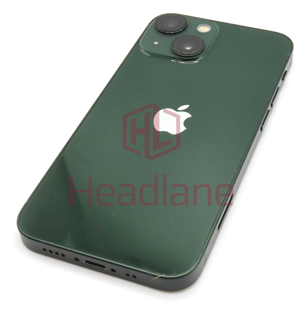 Apple iPhone 13 Mini Back / Battery Cover + Small Parts - Green (Pulled - Grade C)