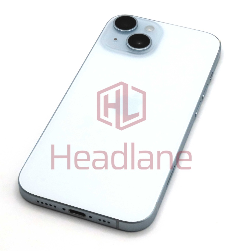 iPhone 15 Back / Battery Cover + Small Parts - Blue (Pulled - Grade B)