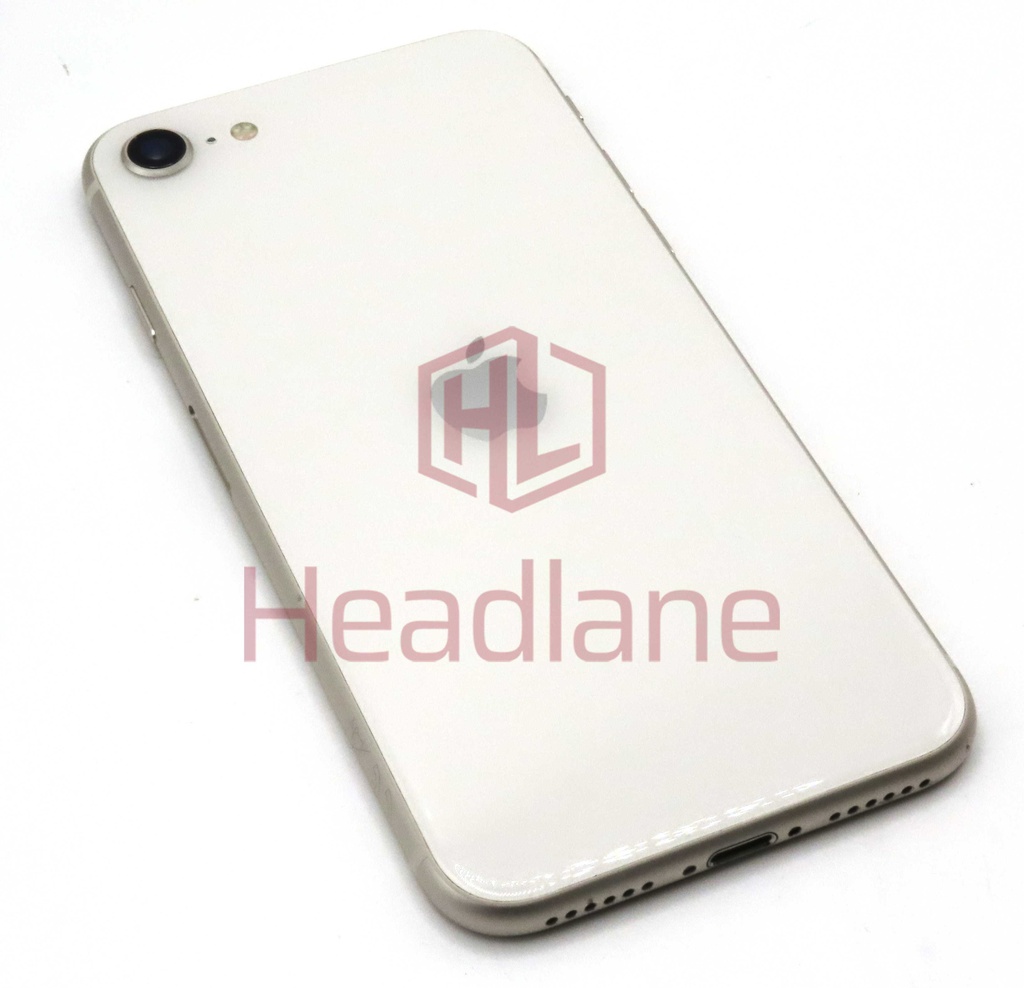 iPhone SE (3rd Gen) Back / Battery Cover + Small Parts - Starlight (Pulled - Grade B)